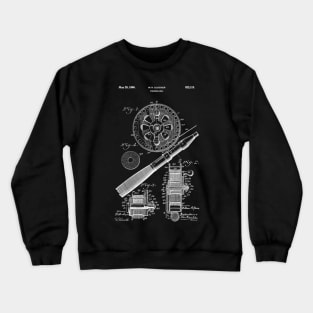 PATENT DRAWING / 1906 - Fishing Reel - white Crewneck Sweatshirt